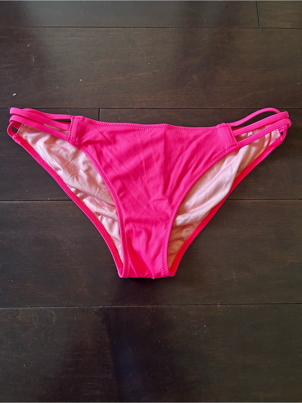 Victoria's Secret Neon Pink Triple-Strap Bikini Bottom